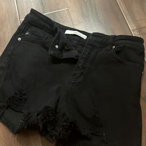 Women’s black jean shorts
